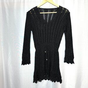 Fairy Whimsigoth Boho Köksallar Crochet Style Sheer Dress Unknown Size Scalloped